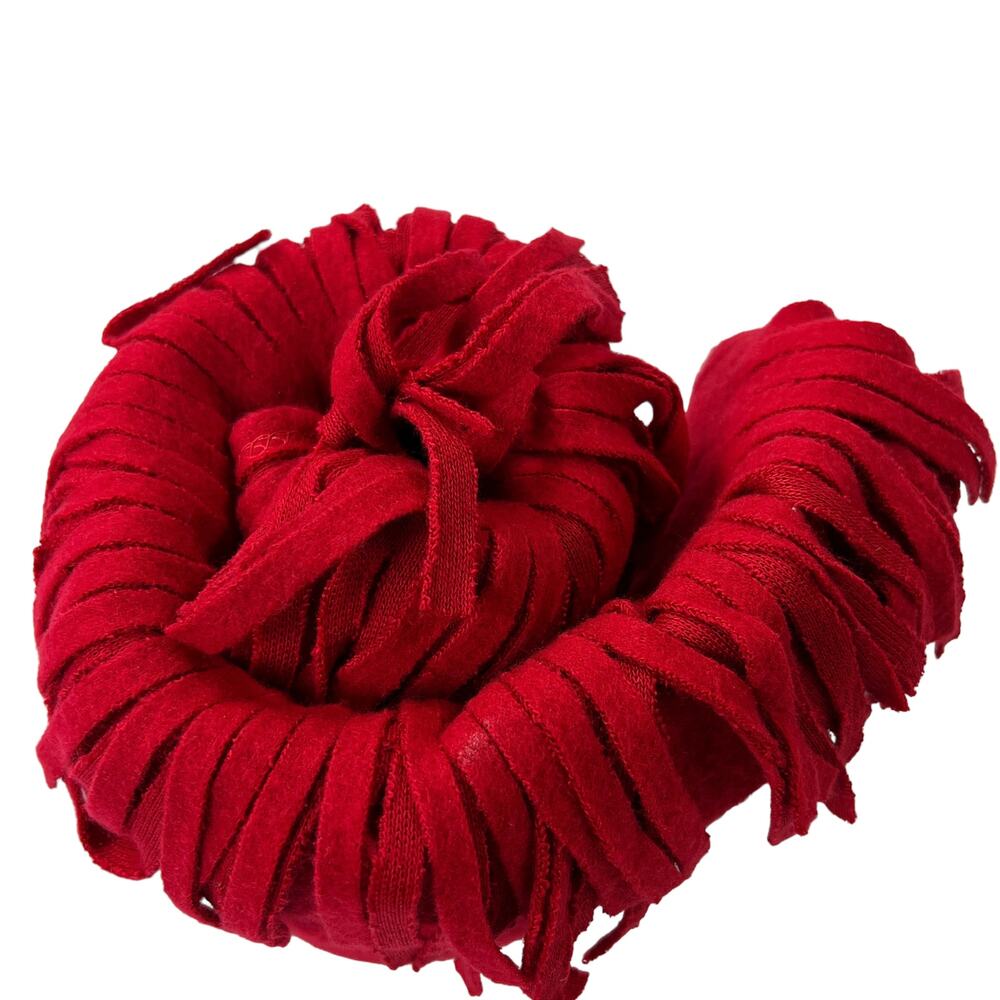 Ronni Nicole Kidz Classic Red Fringe Scarf L59" W16.5" Fringe 3" Unisex - Picture 11 of 11